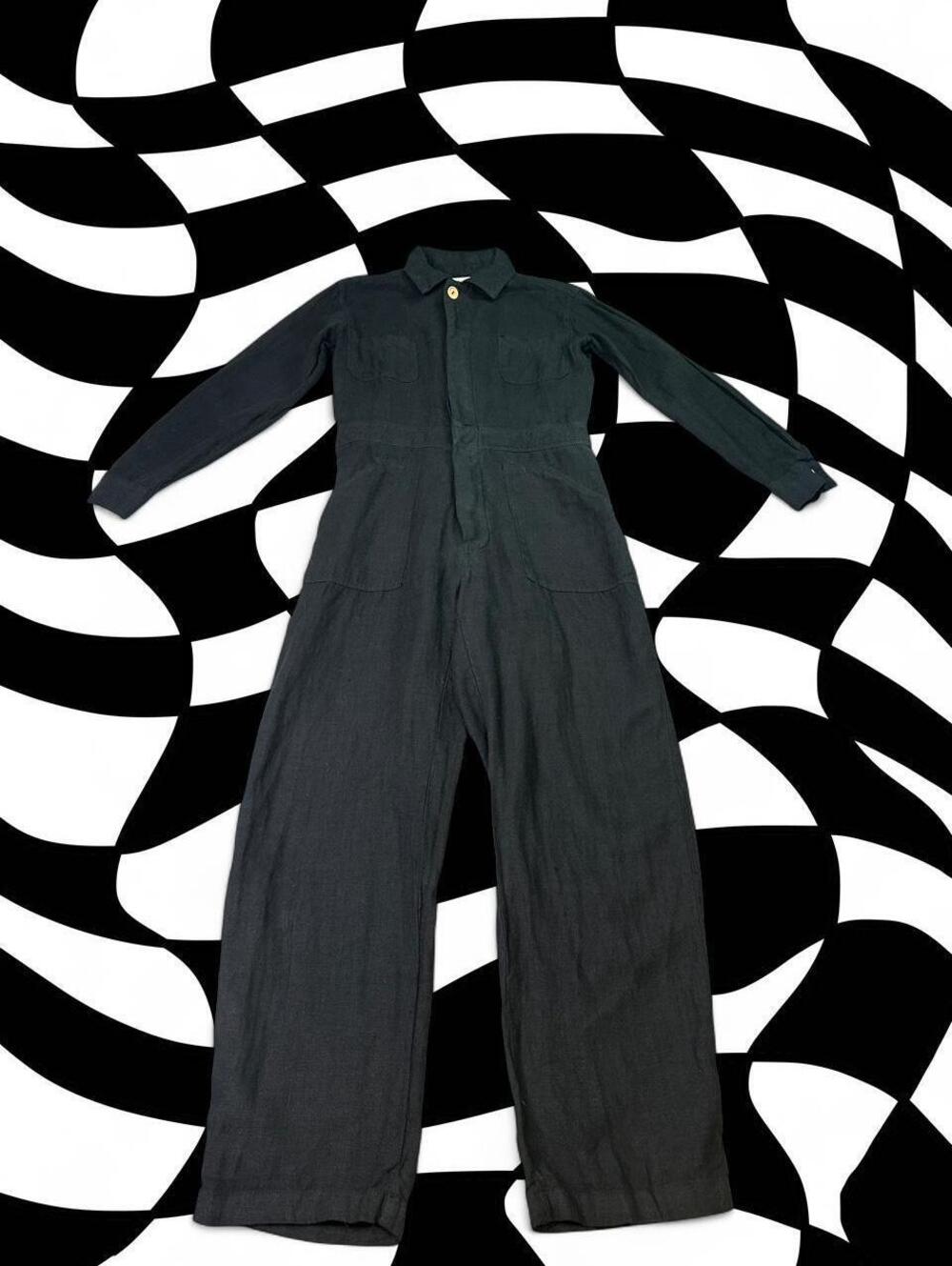 Mate Black linen jumpsuit